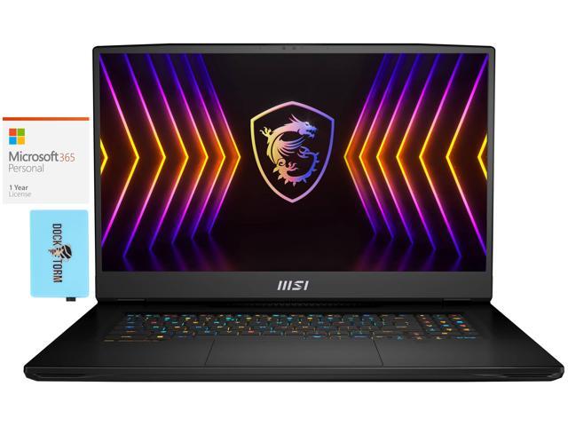 MSI TITAN GT77 12UGS Gaming & Entertainment Laptop (Intel i7-12800HX 16-Core, 17.3" 120Hz 4K Ultra HD (3840x2160), GeForce RTX 3070 Ti, Win 11 Pro) with Microsoft 365 Personal , Hub