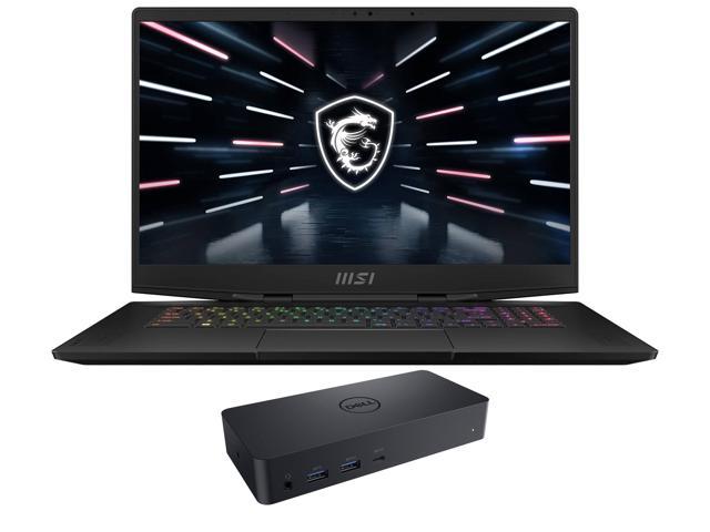 MSI Stealth GS77 -17 Gaming Laptop (Intel i7-12700H 14-Core, 17.3" 240Hz 2K Quad HD (2560x1440), NVIDIA RTX 3070 Ti, 32GB DDR5 4800MHz RAM, 2TB PCIe SSD, Backlit KB, Wifi, Win 11 Pro) with D6000 Dock