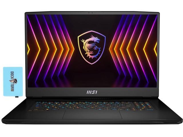 MSI TITAN GT77 17.3" 120Hz 4K UHD IPS Gaming Laptop (Intel i7-12800HX 16-Core, 32GB DDR5 RAM, 2x1TB PCIe SSD RAID 1  (1TB),GeForce RTX3070Ti 8GB,Per Key RGB Backlit KYB,FP,WiFi 6,BT,Webcam,W11P) w/H