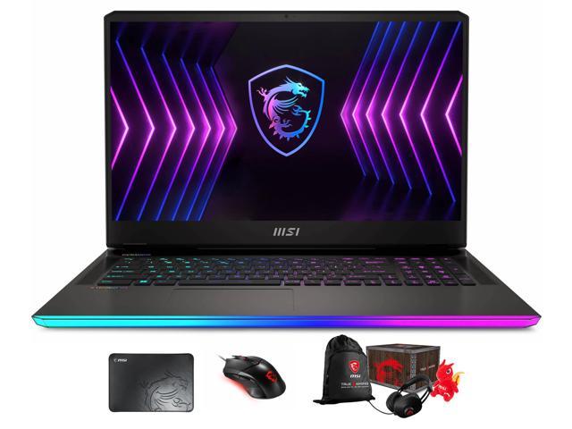 MSI Raider GE77HX 12UGS Gaming & Entertainment Laptop (Intel i7-12800HX 16-Core, 17.3" 240Hz 2K Quad HD (2560x1440), GeForce RTX 3070 Ti, Win 11 Pro) with Loot Box , Clutch GM08 , Pad