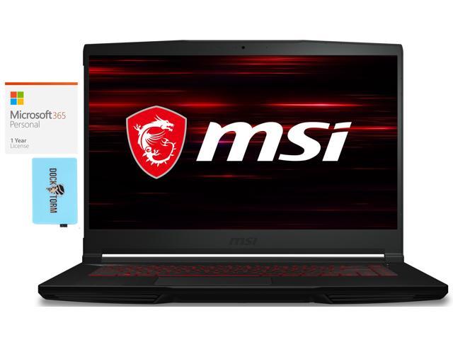 MSI GF63 Thin 11UC Gaming & Entertainment Laptop (Intel i5-11400H 6-Core, 15.6" 144Hz Full HD (1920x1080), NVIDIA RTX 3050, 8GB RAM, 500GB  HDD, Win 11 Home) with Microsoft 365 Personal , Hub