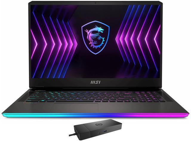 MSI Raider GE77HX 12UGS Gaming & Entertainment Laptop (Intel i7-12800HX 16-Core, 17.3" 240Hz 2K Quad HD (2560x1440), GeForce RTX 3070 Ti, 16GB DDR5 4000MHz RAM, Win 11 Pro) with WD19S 180W Dock