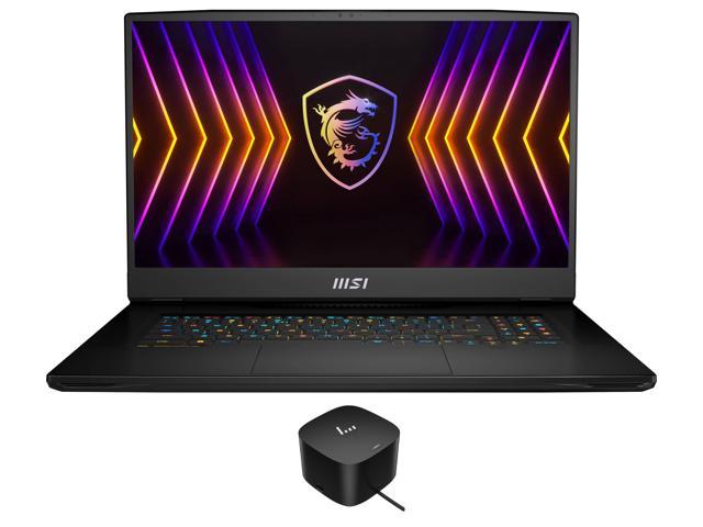 MSI TITAN GT77 12UGS Gaming & Entertainment Laptop (Intel i9-12900HX 16-Core, 17.3" 120Hz 4K Ultra HD (3840x2160), NVIDIA RTX 3070 Ti, 64GB DDR5 4000MHz RAM, Win 11 Pro) with 120W G4 Dock