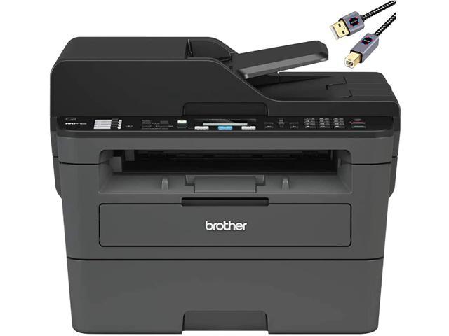 Brother Premium L-2710DW Series Compact Monochrome All-in-One Laser Printer I Print Copy Scan Fax I Wirless I Mobile Printing I Auto 2-Sided Printing I ADF I 32 ppm I ADF + Printer Cable