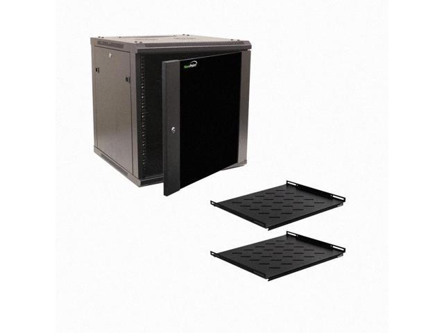Navepoint 15U Audio Video A/V Cabinet 600mm Depth - Shelves, Fans