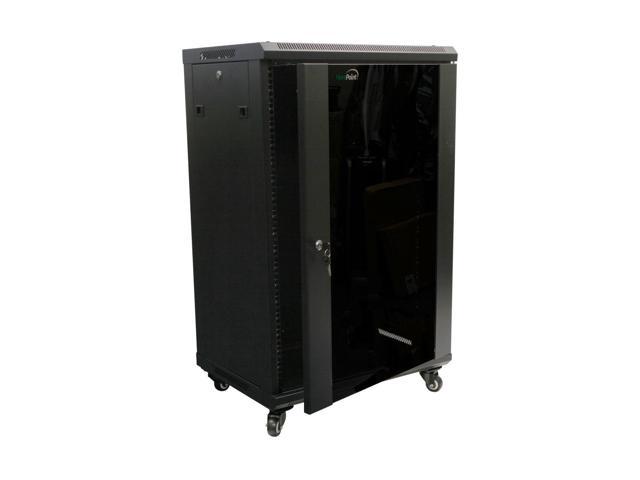 Navepoint 18U Networking Cabinet 450mm Depth with Casters, Fans