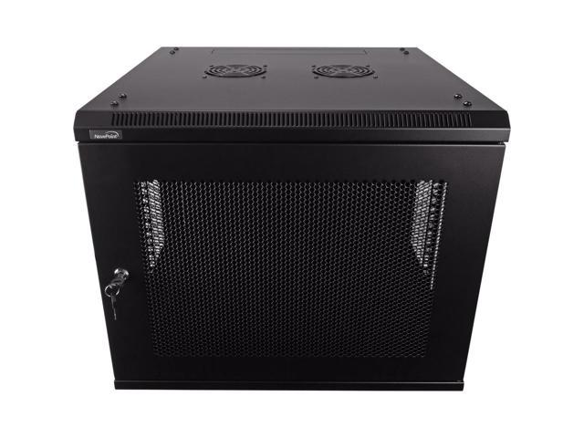 Navepoint 9U Wallmount Networking Perforated Cabinet 600mm Depth with Fans