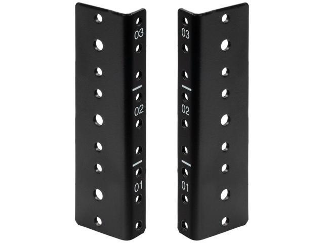NavePoint 3U Vertical Rack Rail Pair DIY Kit with Hardware