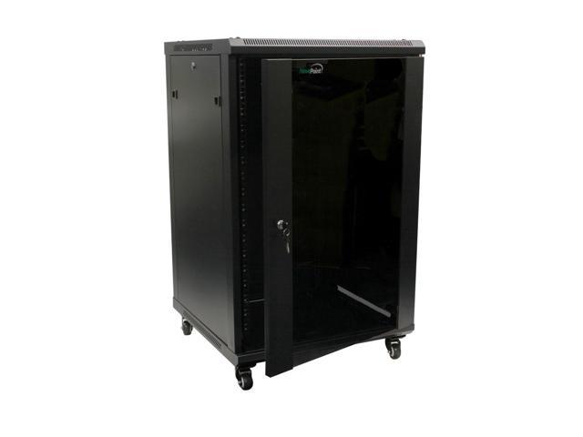Navepoint 18U Networking Cabinet 600mm Depth with Casters, Fans
