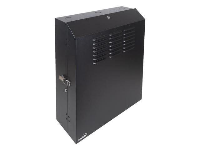 NavePoint 5U Low Profile Vertical Wall Mount Enclosure 20" Switch Depth Patch Panel Cabinet Black