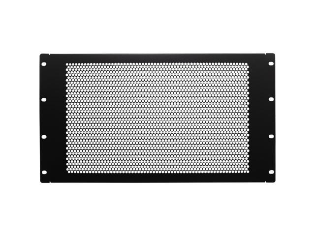 Navepoint 6U Blank Rack Mount Panel Spacer With Venting For 19-Inch Server Network Rack Enclosure Or Cabinet Black