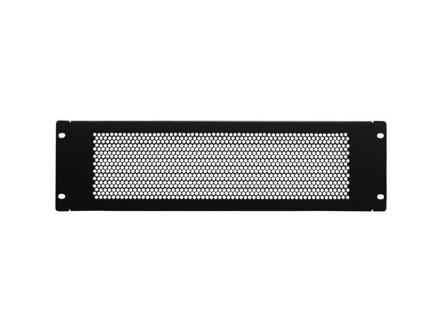 Navepoint 3U Blank Rack Mount Panel Spacer With Venting For 19-Inch Server Network Rack Enclosure Or Cabinet Black
