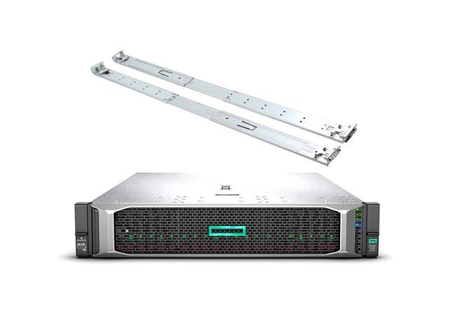 HP ProLiant DL385 Gen10 Business Server Bundle with 2 EPYC 7302 16 Core 3.0GHz CPU, 512GB RAM, 7.68TB Enterprise SSDs, RAID, Rail Kit, Win Server 2019