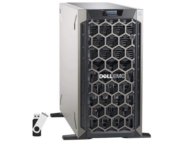 Dell PowerEdge T340 Tower Server Bundle with 16GB USB Flash Drive, Intel Xeon E-2124,16GB DDR4, 4TB SSD, RAID