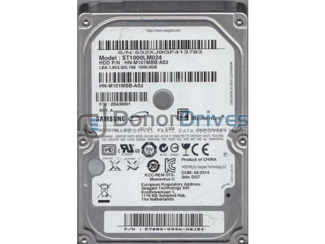ST1000LM024, HN-M101MBB/AS2, FW 2BA30001, Samsung 1TB SATA 2.5 Hard Drive
