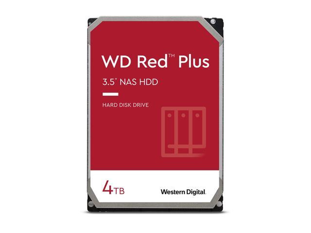 WD Red Plus 4TB NAS Hard Disk Drive - 5400 RPM Class SATA 6Gb/s, CMR, 258MB Cache, 3.5 Inch - WD40EFPX