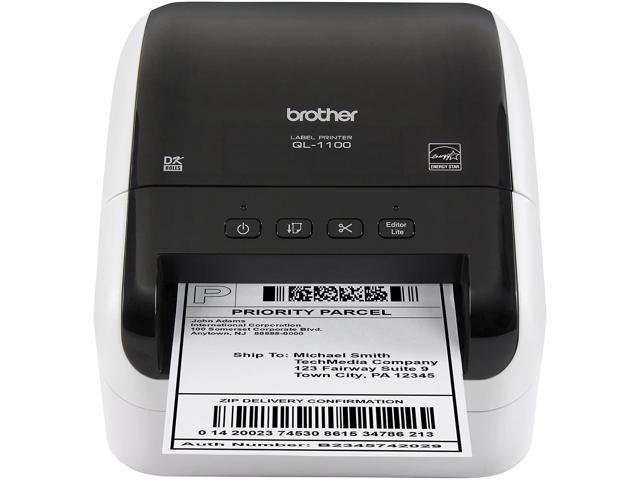 Brother QL-1100 Wide Format, Postage and Barcode Professional Thermal Label Printer, Black