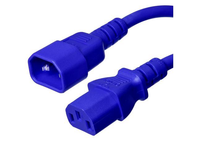 Ironbox C14 to C13 Connector Power Cord - Blue - 4 Foot - 15A/250V - 14/3 SJT - IBX-2806-04