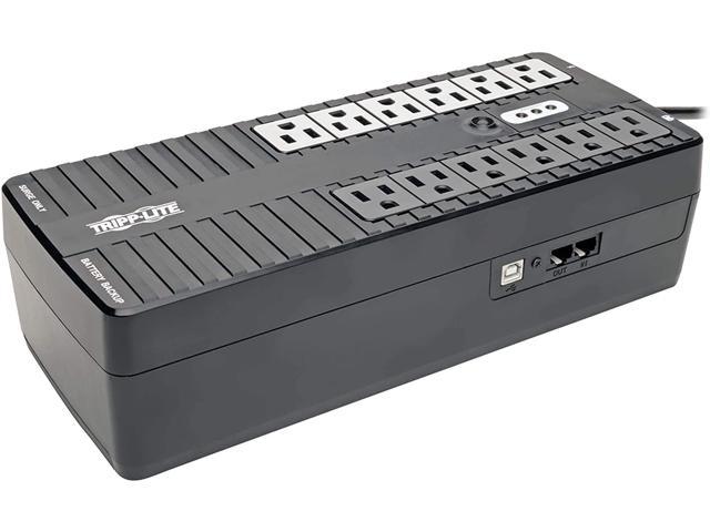Tripp Lite 550VA UPS Desktop Battery Back Up, 8 Outlet, 300W 120V Standby, Ultra-Compact, USB, 3 Year Warranty & $100,000 Insurance (INTERNET550U) WHITE
