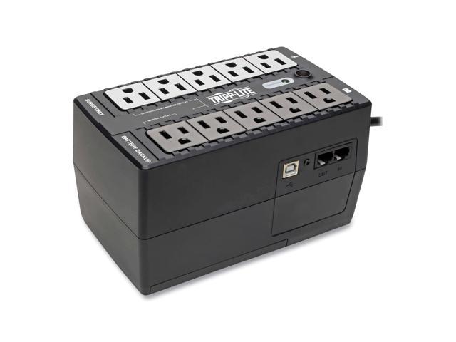 Tripp Lite 550VA UPS Battery Backup, 300W Eco Green, USB, RJ11, 8 Outlets (ECO550UPS), Black