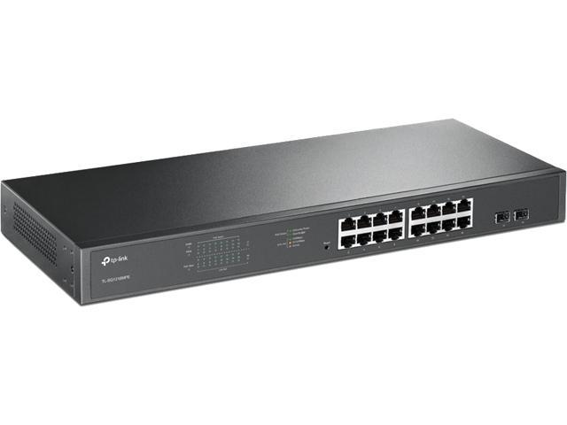 TP-Link TL-SG1218MPE | 16 Port Gigabit PoE Switch | Easy Smart Managed | 16 PoE+ Ports @250W, 2 Non-PoE Ports, 2 Combo SFP Slots | QoS, Vlan, IGMP & LAG | Limited Lifetime Protection | Port Priority