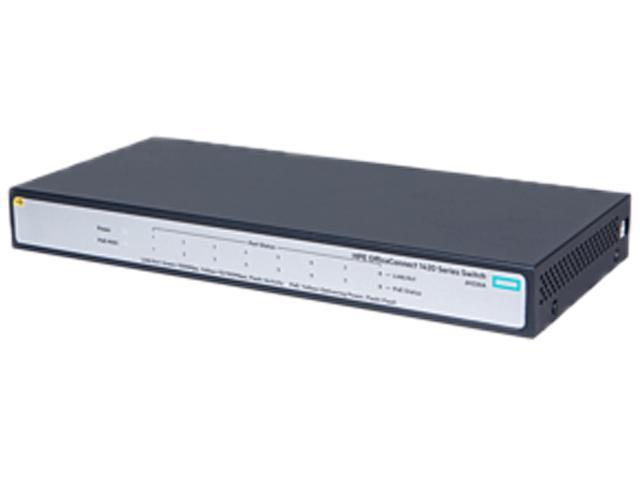 HPE OfficeConnect 1420 8-Port PoE Gigabit Ethernet Unmanaged Switch-8xGE. 8 Ports PoE (64W) (JH330A#ABA)