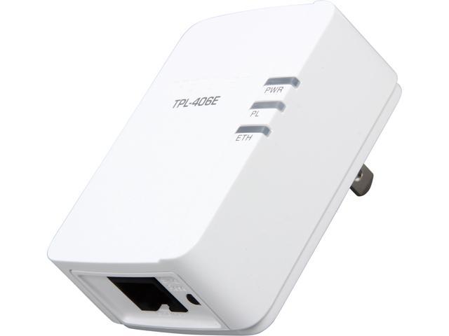 TRENDnet Powerline 500 AV Nano Adapter, TPL-406E, Includes 1 x TPL-406E Adapter, Cross Compatible with Powerline 600/500/200, Windows 10, 8.1, 8, 7, Vista, XP, Ethernet Port, Plug & Play Install