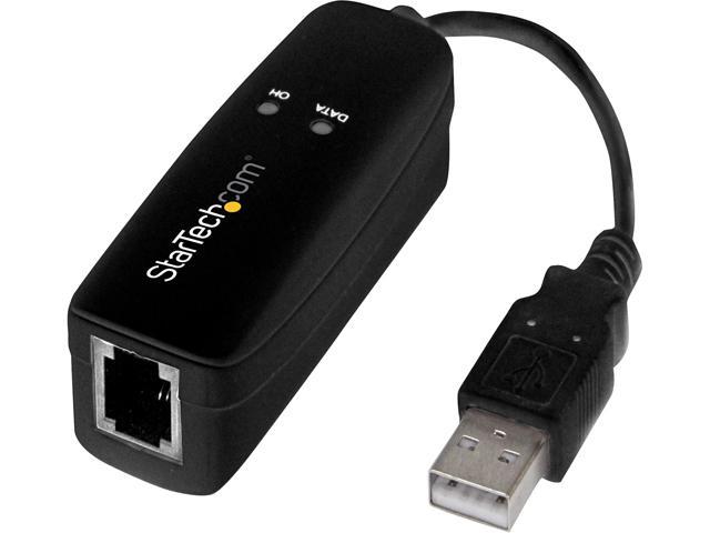 StarTech USB56KEMH2 56K USB Dial-up & Fax Modem - V.92, External - Hardware Based USB Modem - Transfer Rates Up to 56 Kbps (Data) / 14.4 Kbps (Fax)
