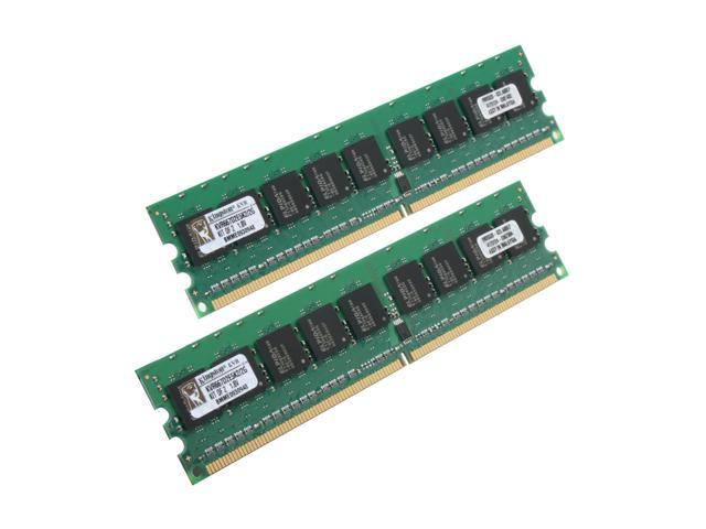 Kingston 2GB (2 x 1GB) 240-Pin DDR2 SDRAM ECC Unbuffered DDR2 667 (PC2 5300) Dual Channel Kit Server Memory Model KVR667D2E5K2/2G