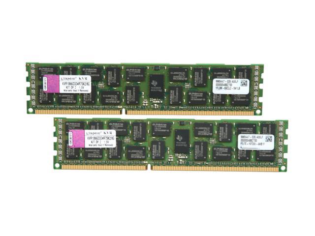 Kingston 8GB (2 x 4GB) 240-Pin DDR3 SDRAM ECC Registered DDR3 1066 (PC3 8500) Server Memory Model KVR1066D3D4R7SK2/8G
