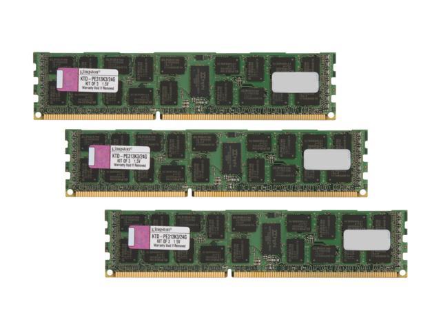 Kingston 24GB (3 x 8GB) 240-Pin DDR3 SDRAM ECC Registered DDR3 1333 (PC3 10600) System Specific Memory Model KTD-PE313K3/24G