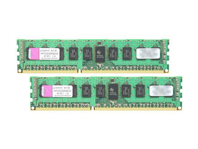 Kingston ValueRAM 4GB (2 x 2GB) 240-Pin DDR3 SDRAM ECC Registered DDR3 1333 (PC3 10600) Server Memory Model KVR1333D3D8R9SK2/4G