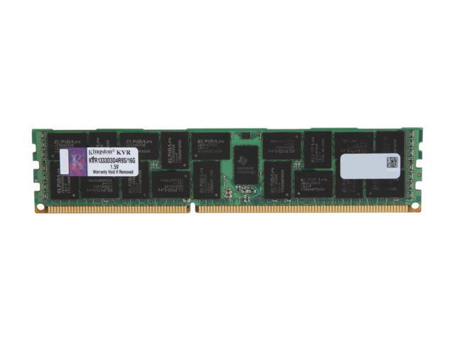 Kingston 16GB 240-Pin DDR3 SDRAM ECC Registered DDR3 1333 Server Memory DR x4 w/TS Model KVR1333D3D4R9S/16G