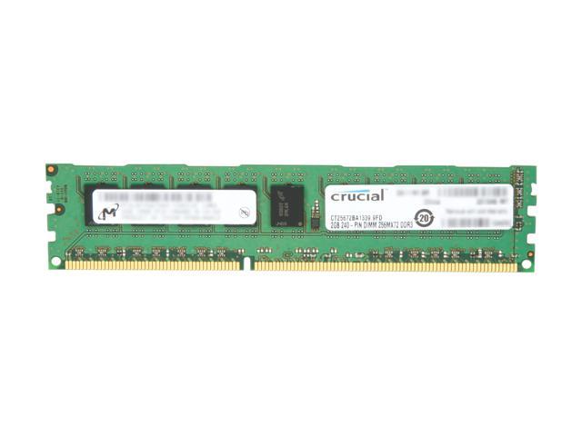 Crucial 2GB 240-Pin DDR3 SDRAM ECC Unbuffered DDR3 1333 (PC3 10600) Server Memory Model CT25672BA1339