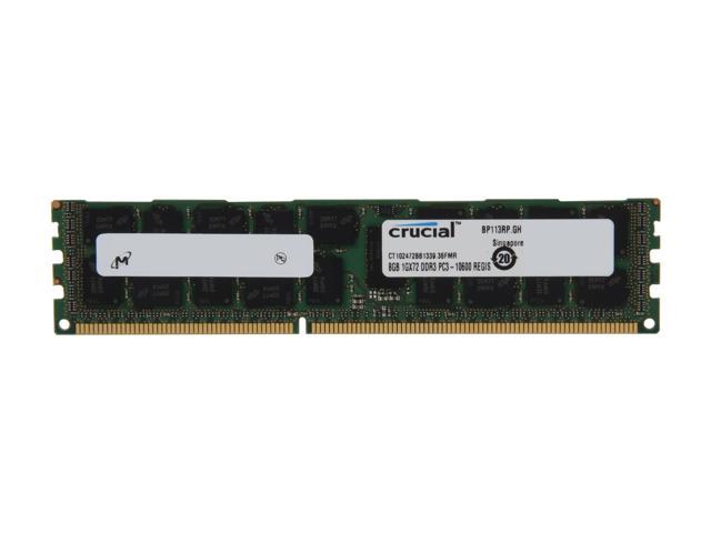 Crucial 8GB 240-Pin DDR3 SDRAM ECC Registered DDR3 1333 (PC3 10600) Desktop Memory Model CT102472BB1339