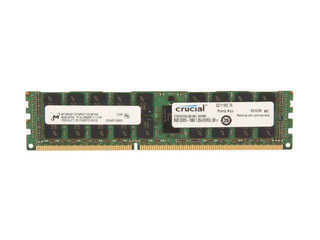 Crucial 8GB 240-Pin DDR3 SDRAM ECC Registered DDR3 1066 (PC3 8500) Server Memory Model CT8G3ERSLQ81067