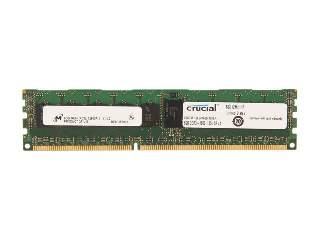 Crucial 8GB 240-Pin DDR3 SDRAM ECC Registered DDR3 1600 (PC3 12800) Server Memory Model CT8G3ERSLS4160B