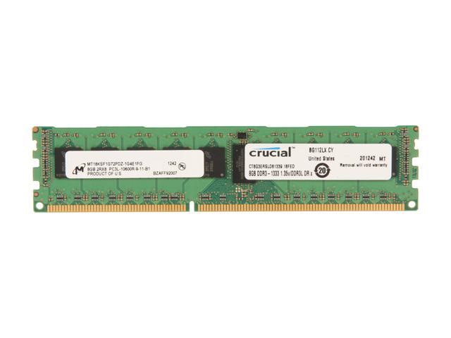 Crucial 8GB 240-Pin DDR3 SDRAM ECC Registered DDR3 1333 (PC3 10600) Server Memory Model CT8G3ERSLD81339
