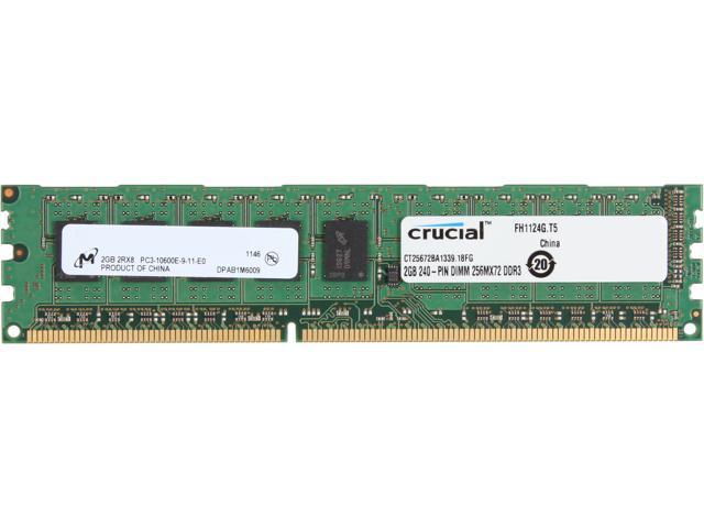 Crucial 2GB 240-Pin DDR3 SDRAM ECC Unbuffered DDR3 1333 (PC3 10600) Server Memory Model CT25672BA1339.18FG