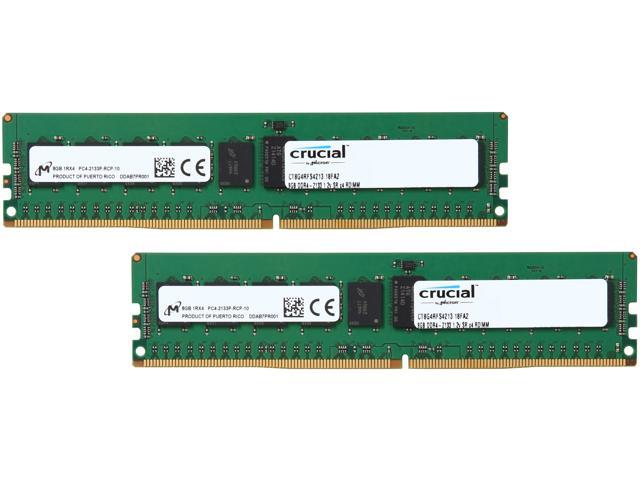Crucial 16GB (2 x 8GB) 288-Pin DDR4 SDRAM ECC Registered DDR4 2133 (PC4 17000) Server Memory Model CT2K8G4RFS4213