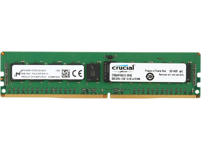 Crucial 8GB 288-Pin DDR4 SDRAM ECC Registered DDR4 2133 (PC4 17000) Server Memory Model CT8G4RFS4213