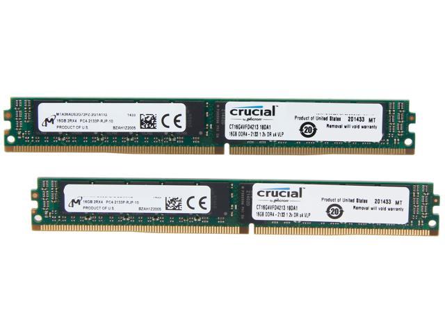Crucial 32GB (2 x 16GB) 288-Pin DDR4 SDRAM ECC Registered DDR4 2133 (PC4 17000) Server Memory Model CT2K16G4VFD4213