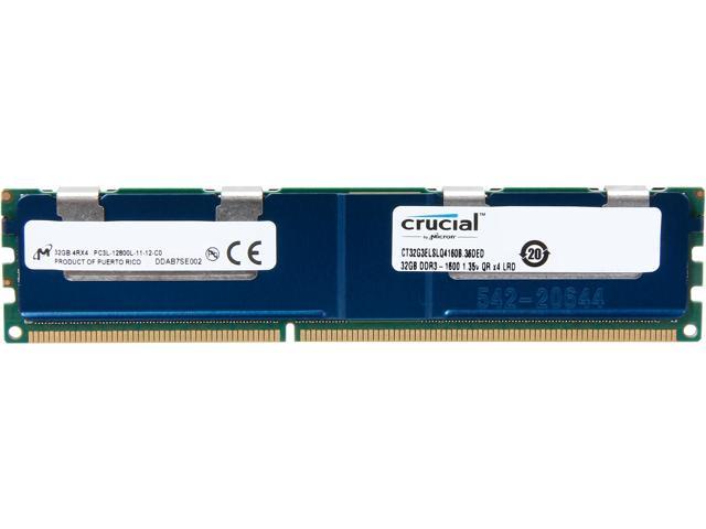 Crucial 32GB 240-Pin DDR3 SDRAM ECC Load Reduced DDR3 1600L (PC3 12800) Server Memory Model CT32G3ELSLQ4160B
