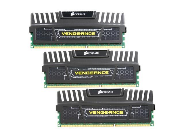 CORSAIR Vengeance 12GB (3 x 4GB) 240-Pin PC RAM DDR3 1600 (PC3 12800) Desktop Memory Model CMZ12GX3M3A1600C9