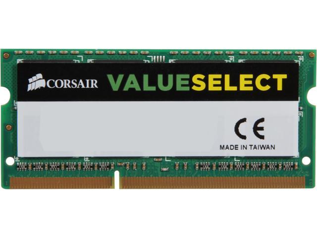 CORSAIR ValueSelect 8GB 204-Pin DDR3 SO-DIMM DDR3L 1600 (PC3L 12800) Laptop Memory Model CMSO8GX3M1C1600C11