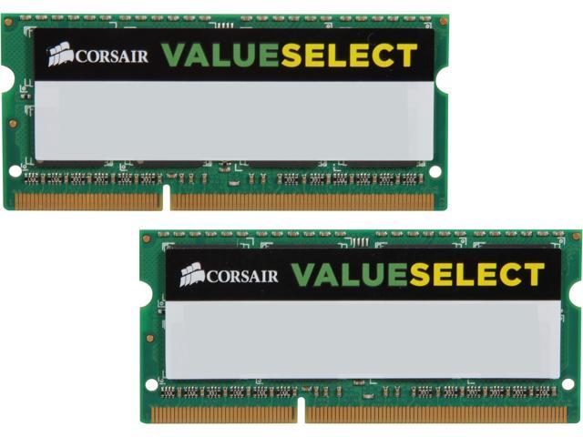 CORSAIR ValueSelect 16GB (2 x 8GB) 204-Pin DDR3 SO-DIMM DDR3L 1600 (PC3L 12800) Laptop Memory Model CMSO16GX3M2C1600C11