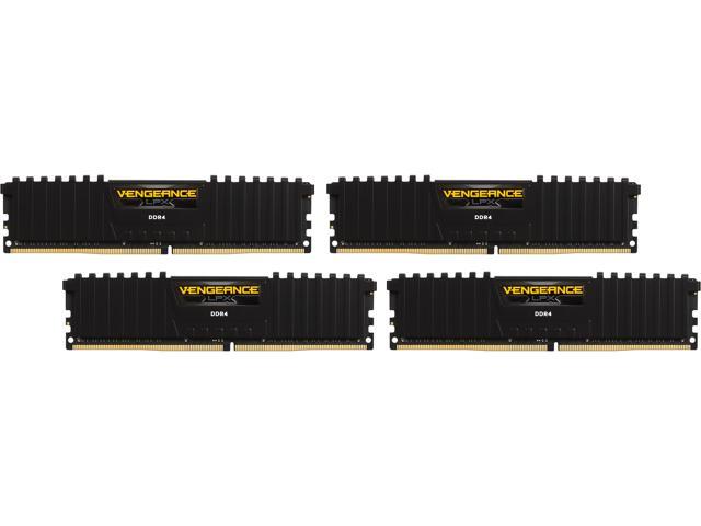 CORSAIR Vengeance LPX 64GB (4 x 16GB) 288-Pin PC RAM DDR4 2666 (PC4 21300) Desktop Memory Model CMK64GX4M4A2666C16