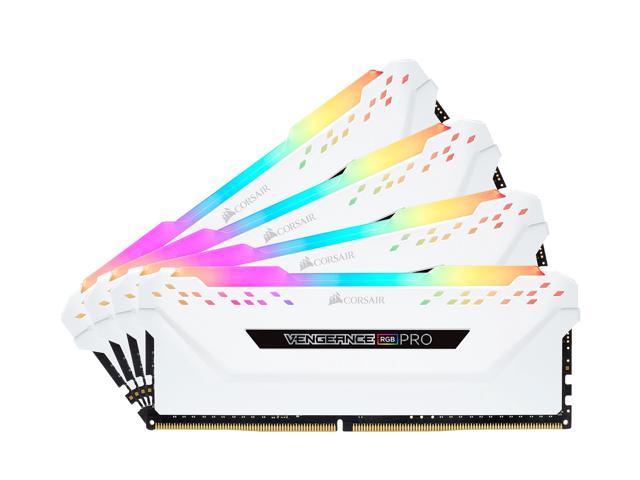 CORSAIR Vengeance RGB Pro 32GB (4 x 8GB) 288-Pin DDR4 DRAM DDR4 3600 (PC4 28800) Desktop Memory Model CMW32GX4M4C3600C18W