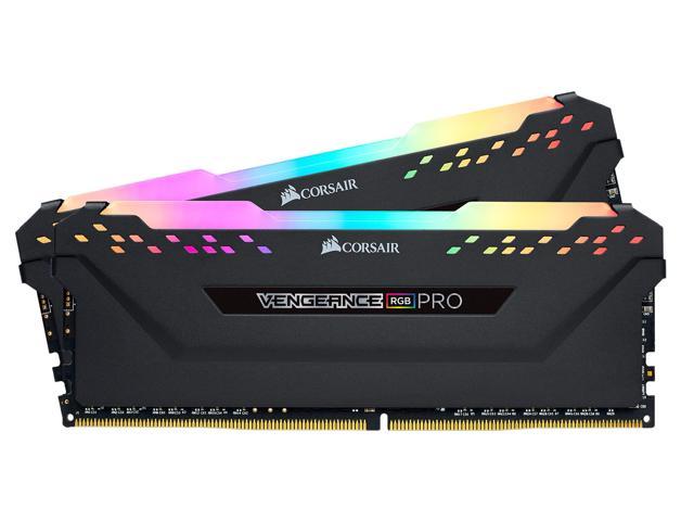 CORSAIR Vengeance RGB Pro 32GB (2 x 16GB) 288-Pin PC RAM DDR4 2666 (PC4 21300) Desktop Memory Model CMW32GX4M2A2666C16