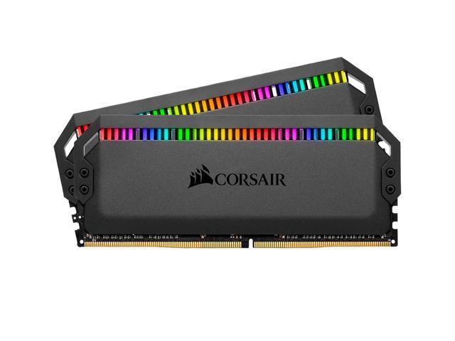 CORSAIR Dominator Platinum RGB 16GB (2 x 8GB) DDR4 3200 (PC4 25600) Desktop Memory Model CMT16GX4M2C3200C16